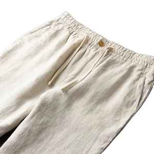 Vintage High Quality 2025 Classic Comfortable Elastic Waist Canvas Pant & <b>Trousers</b> Custom Design Casual <b>for</b> <b>Men</b> - Product Image 4