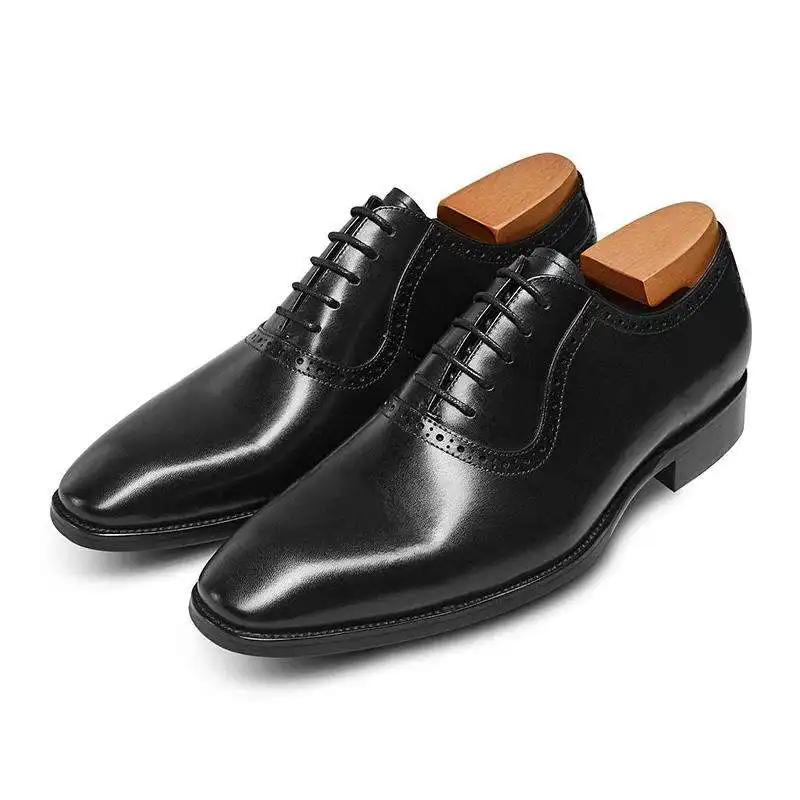 Handmade Blake Stitching Outsole Leather Business Shoes Casual Dress Shoes Men Leader Dressing PU Dress Shoes
