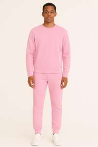 Traje deportivo de dos piezas de alta calidad para hombre Sudadera con capucha y pantalones de chándal con logotipo personalizado Trajes de chándal sólidos Pantalones de jogging - Product Image 2