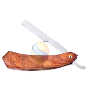 มีดโกนหนวดตรงแบบมืออาชีพสีดำสุดหรู  ทำจากสแตนเลส  เครื่องมือโกนหนวดสำหรับช่างตัดผม  มีดโกนหนวดตรงสแตนเลสสำหรับผู้ชายระดับพรีเมียม - Product Image 5