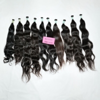 Cheveux humains vierges indiens naturels noirs en vrac pour tresses, double trame, ondulation naturelle, ondulation profonde lâche, cheveux Remy 10-32