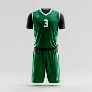 Ensemble de maillots de basket-ball imprimés à manches courtes, séchage rapide, respirant, été, unisexe, adulte, 100% polyester - Product Image 6