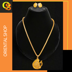 Boucles d'oreilles collier à bas prix serties de boucles d'oreilles collier de style traditionnel plaqué or 22 carats à vendre par les exportateurs - Product Image 2