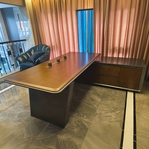 Desk Modern Manager <b>Office</b> <b>Table</b> with Ergonomic Design and Cable Management - Product Image 3