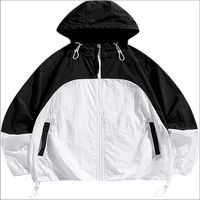 Nouvelle Arrivée 2025 – Blouson Coupe-Vent Homme Style Bomber Hiver Léger Imperméable à Capuche Motif Col Montant Caché