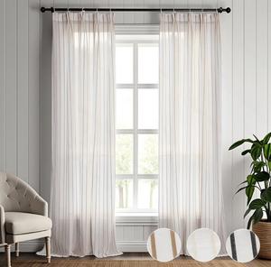 Tenda finestra moderna bianca trasparente all'ingrosso porta della cucina striscia di <span class=keywords><strong>Tulle</strong></span> <span class=keywords><strong>tende</strong></span> & mantovane - Product Image 1