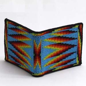 Portefeuille pour homme en perles de rocaille brodées à la main, élégant, de qualité supérieure, décoratif, portefeuille pour homme en perles de rocaille, touche artistique tendance - Product Image 3