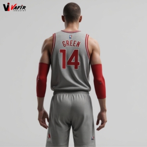 Maillot de basket-ball réversible 100% polyester imprimé personnalisable personnalisé respirant antibactérien entraînement à séchage rapide - Product Image 4