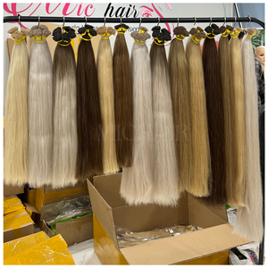 Kératine russe I Tip Extensions de cheveux 100% cheveux vietnamiens vierges naturels de haute qualité sains et lisses 8 "-30" Double tirage - Product Image 5