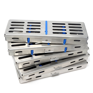 Boîte de stérilisation dentaire manuelle, support de cassette, plateau en acier inoxydable, autoclavable, organisateur pour instruments dentaires, instruments médicaux - Product Image 3