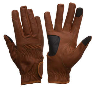 Guantes deportivos de seguridad de carreras ecuestres personalizados de alta calidad, guantes de cuero perfectos para montar a caballo para invierno, tela Macro OEM - Product Image 4