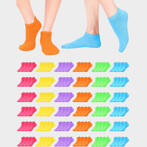 Chaussettes de cheville athlétiques confortables unisexes 100% coton avec logo coloré imprimé design chaussettes tricotées sportives quotidiennes antidérapantes jetables - Product Image 3