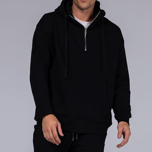 Sudadera con capucha orgánica de media cremallera para hombre, sudaderas con capucha de lana de algodón para hombre, sudaderas personalizadas con capucha, sudaderas con capucha de gran tamaño - Product Image 5