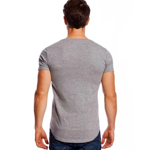 Qualité supérieure col en V profond T-Shirt hommes mode Compression à manches courtes T-Shirt mâle Muscle Fitness serré haut d'été t-shirts - Product Image 2
