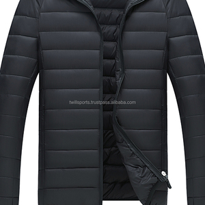 OEM Winter Outdoor Men's Puffer <b>Jacket</b> Custom Logo Canvas Fabric Stand Collar <b>Silver</b> Shiny and Padded Wholesale Customized - Product Image 3