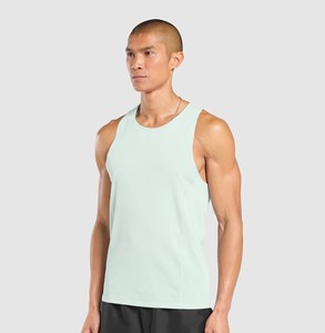 Ropa activa Camiseta sin mangas de fitness cómoda para hombre Color sólido Entrenamiento transpirable Ropa de verano de secado rápido Camiseta sin mangas para hombre - Product Image 4
