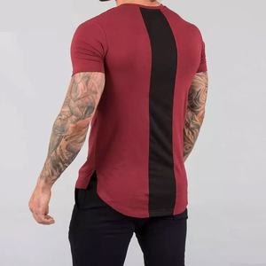 T-shirt Slim Fit OEM imprimé de logo de votre marque, vêtements de sport pour hommes, vêtements de fitness et de gymnastique, t-shirts de compression vierges, vente en gros - Product Image 2