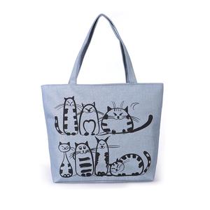 Bolso básico de calidad superior, pequeño bolso de mano de algodón orgánico de 5oz con estampado de tela colorida en blanco, venta al por mayor - Product Image 2