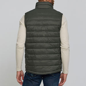 Veste sans manches pour homme, logo personnalisé en gros, veste zippée, haute qualité, écologique, matelassée, doudoune sans manches, veste d'hiver - Product Image 2