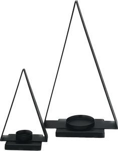 Portavelas Redondo de Hierro Estilo Industrial, Base Dorada para Velas de Té, Centro de Mesa Elegante para Navidad y Bodas - Product Image 2