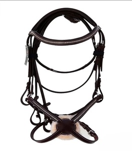 Vente en gros de bride de cheval de selle occidentale en cuir pur personnalisée accessoires de dressage et de course légers - Product Image 1