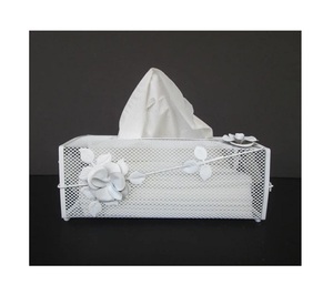 Boîte à mouchoirs de la plus haute conception moderne de luxe en métal noir fini élégant pour la maison et l'hôtel porte-mouchoirs - Product Image 2