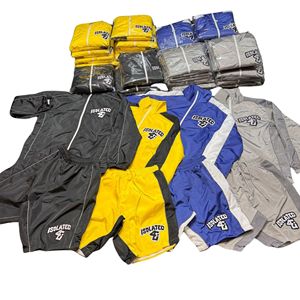 Ropa deportiva de estilo urbano ligero para hombre, conjunto corto cortavientos, chaqueta bordada, pantalones cortos para verano, ropa de calle, atuendo Atlético - Product Image 5