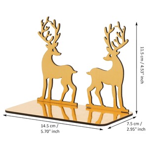 Hermoso objeto de mesa de Reno ciervo artístico acabado dorado perfecto para decoración del hogar Decoración de mesa y propósito de regalo de la India - Product Image 3