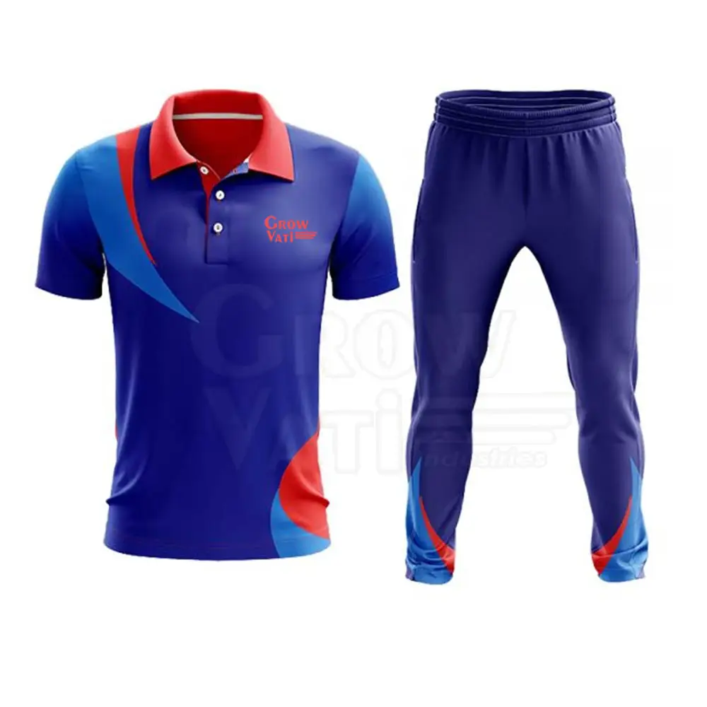 Meilleur design d'uniformes professionnels de cricket pour hommes, uniformes de cricket personnalisés avec logo imprimé, vente en gros