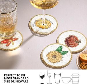 Best Theme Design Glass Beads <b>Table</b> <b>Coaster</b> Best for Parties and Other Functions Tableware Decorative Beast Design <b>Coaster</b> - Product Image 6