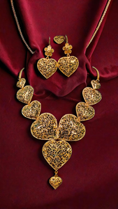 Super Quality <b>Necklace</b> <b>Earrings</b> Ring <b>Set</b> with 22K <b>Gold</b> Plated Premium Style Women Wear <b>Necklace</b> <b>Earrings</b> Ring <b>Set</b> Jewelry - Product Image 3