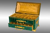 Console en pierre semi-précieuse malachite et bois, mobilier de salon moderne et luxueux pour la décoration intérieure et la chambre à coucher