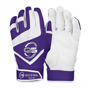 Guantes de bateo de béisbol de cuero profesional personalizados OEM mejor calidad dedo completo protección de manos guante de bateo de béisbol - Product Image 1