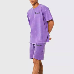 Conjuntos de Camisetas para Hombre al Por Mayor, Fabricante de Pakistán, Color Sólido, Talla Grande, Cuello Redondo, Pantalones Cortos de Moda Urbana, Camiseta de Talla Grande - Product Image 2