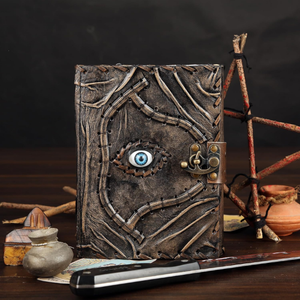 Vintage Hocus Pocus Spellbook Diary Evil Eye Witch Props Horror Notebook Hardbound Leather Journal Idea de regalo en blanco - Product Image 2
