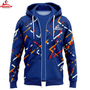Sublimation Printed Hoodies Cool Custom Man Hoodies Plain Zipper Hoodies - Product Image 3