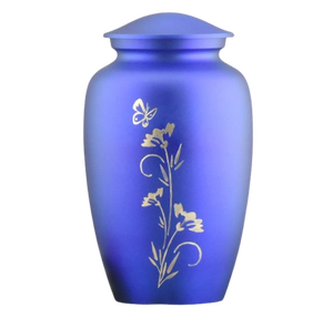 Urna Funeraria de Metal Grabada con Adhesivo de Flor Amarilla, Urna de Cremación de Latón/Aluminio para Cenizas Humanas de Adultos - Product Image 5