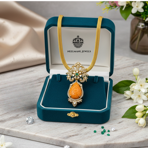 Coral 925 Silver Pendant Set for Women New Trendy Design Emerald Cut Diamond Zircon <b>Ruby</b> Pearl Material for Parties Weddings - Product Image 1