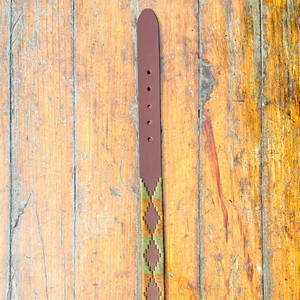 Ceinture en cuir de buffle d'eau véritable vintage 35 mm, fil ciré, boucle en laiton massif OEB, style décontracté, design argentin, ceinture authentique - Product Image 6