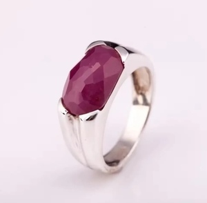 แหวนมูนสโตนเงินสเตอร์ลิง925สีขาวประดับบุษราคัมปรับได้สำหรับผู้หญิงเครื่องประดับแฟชั่นชุบทอง - Product Image 1