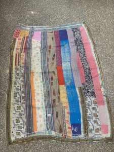 Hecho a mano Reversible Kantha sostenible cosido a mano Kantha tradicional Vintage 100% algodón hecho a mano Boho Chic Kantha - Product Image 6