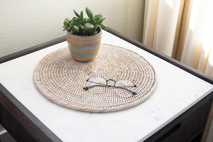 Mantel Individual redondo de ratán, Natural tejido a mano, productos ecológicos hechos en Vietnam, decoración de mesa, mantel tejido, venta al por mayor, Moderno - Product Image 3