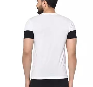 Nouvelle conception hommes goutte épaule durable doux anti-rétrécissement T-shirt pour hommes avec prix de gros de couleur personnalisée pour les hommes - Product Image 6