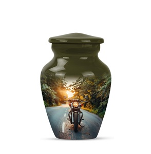 Riding View Urna conmemorativa para cenizas Urna conmemorativa de recuerdo para cenizas humanas para bebé Funeral Majestic Sky Green Urna Tamaño personalizado - Product Image 3