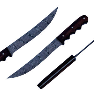 Couteaux à filet professionnels en acier Damas, résistants à la rouille, manche en bois équilibré, écologiques, compatibles lave-vaisselle - Product Image 2