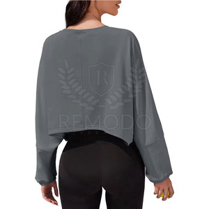 Venta en línea Crop Top Sudaderas en LOW MOQ Slim Fit Sudaderas Casual Wear Crop Top Sudaderas para adultos - Product Image 2