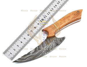 มีดสกินเนอร์สำหรับตั้งแคมป์ทำจากเหล็กมีที่จับไม้มะกอกสามารถปรับแต่งได้ - Product Image 1