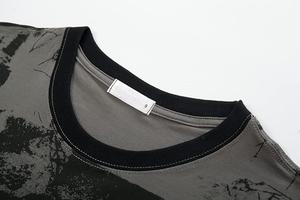 Camiseta de Verano para Hombre, de Alta Calidad, Hecha a Medida, Ecológica, 100% Algodón, Lavada al Ácido, Cuello Redondo Alargado, Manga Corta, para Exteriores - Product Image 4