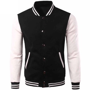 High Quality Custom OEM <b>Men's</b> Hooded Zipper Closure Casual Embroidered Design New Canvas Varsity Baseball <b>Jacket</b> with Front Logo - Product Image 6