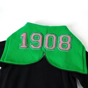 Sudadera con capucha de algodón con logo de chenilla para hermandad universitaria, modelo 1908 AKA - Product Image 6